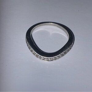 Berricle 925 Cn Sterling Silver U Shaped Wedding Band Ring Sz 7 1/2